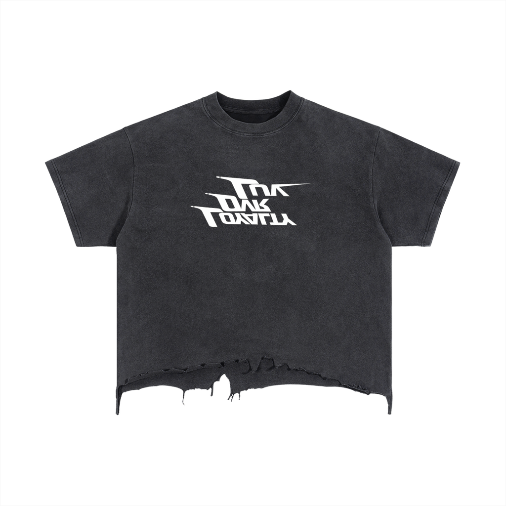 LOYALTYovrLUV~Vintage Wash Boxy Distressed T-Shirt