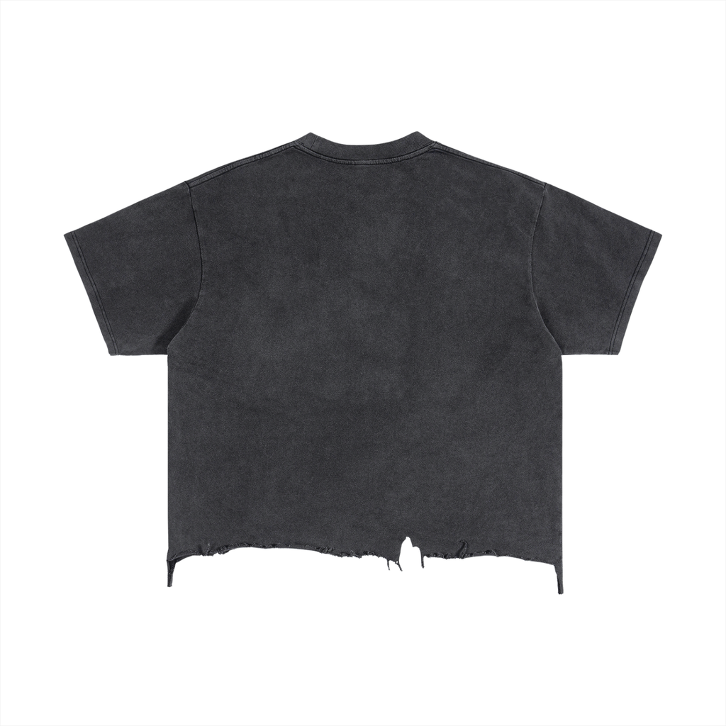 LOYALTYovrLUV~Vintage Wash Boxy Distressed T-Shirt
